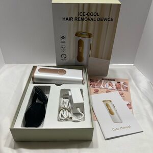 Ice-Cool Hair Removal Device - White and Gold